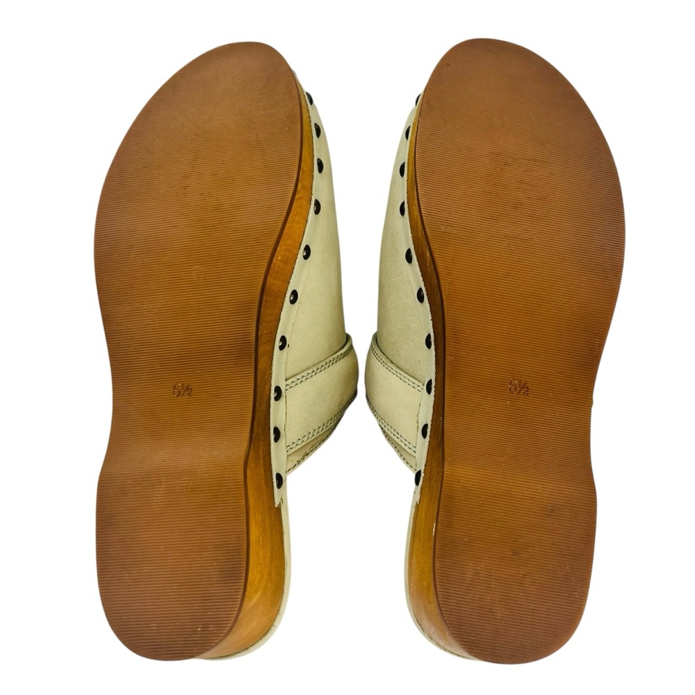 Madewell Cecily Leather Clogs Women 6.5 in Celery Green - Picture 9 of 9